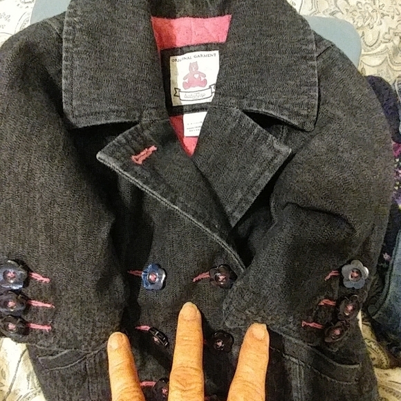 Baby Gap Girls Double Breasted Winter Denim Coat - Picture 2 of 3